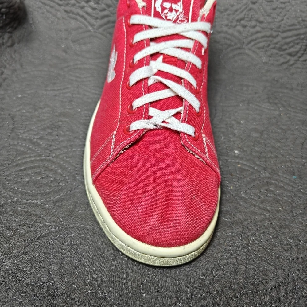 Adidas Stan Smith Scarlet Canvas Classic Logo Retro Sneakers Men's Shoe Size 8.5